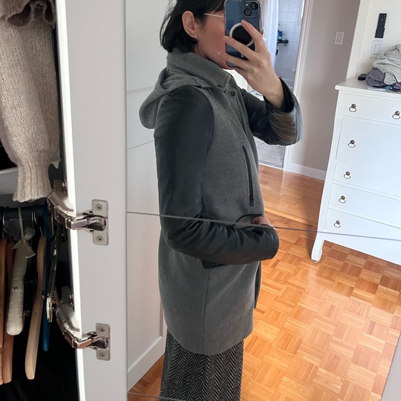 Genuine leather and wool jacket - Picture 3 of 12